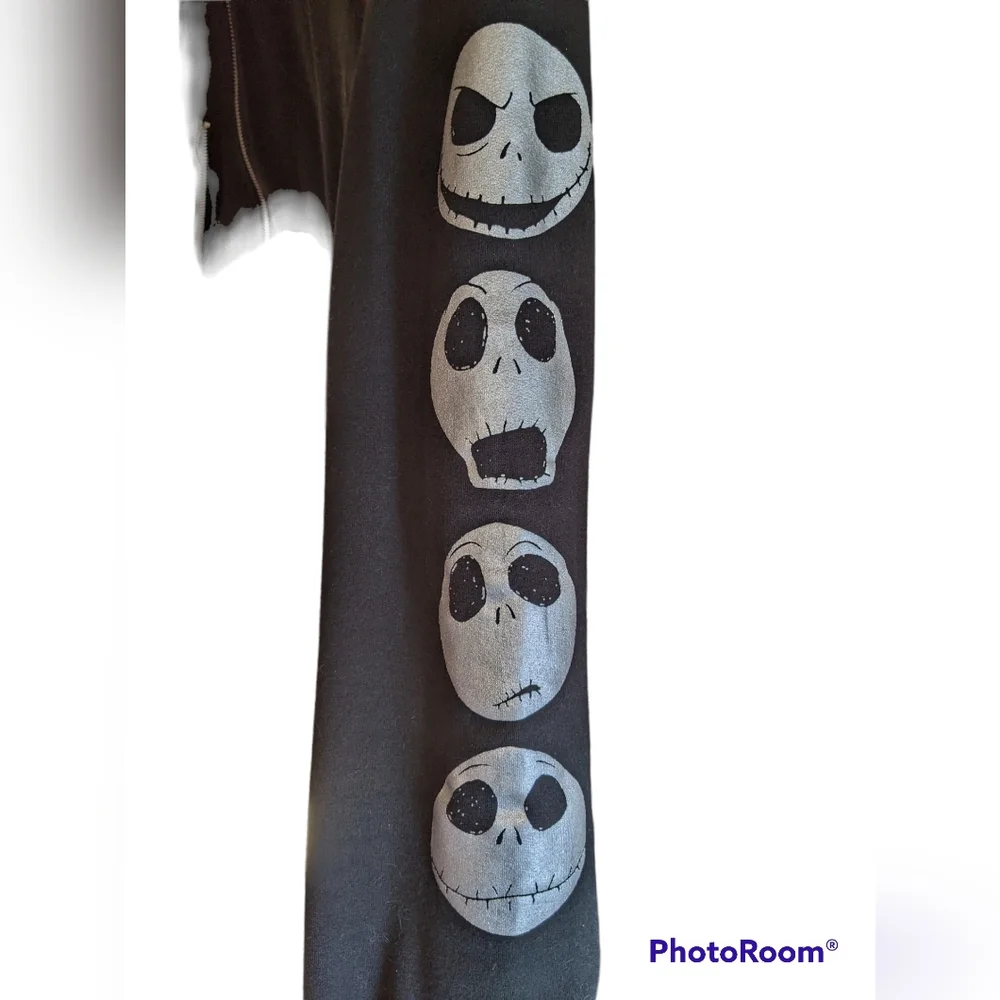Jack Skellington "Nightmare Before Christmas" Large Women's Zip Up Sweatshirt - Picture 3 of 5